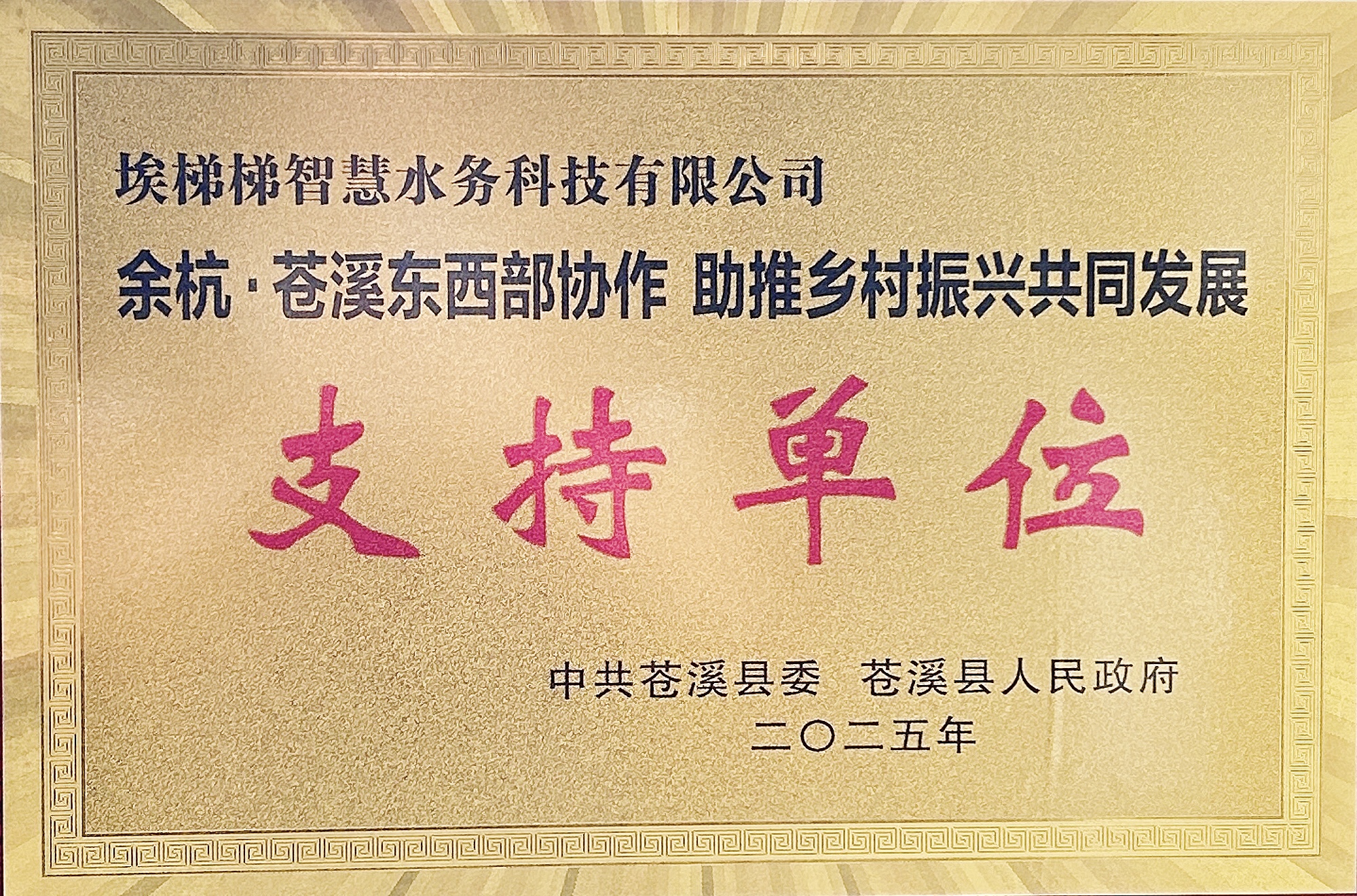 埃梯梯智慧水务助力余杭•苍溪东西部协作