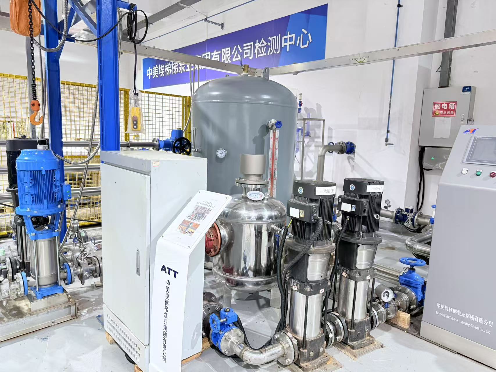 埃梯梯智慧工厂老旧水泵除垢循环试验装置